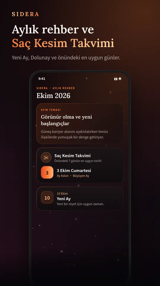 Aylık rehber ve saç kesim takvimi